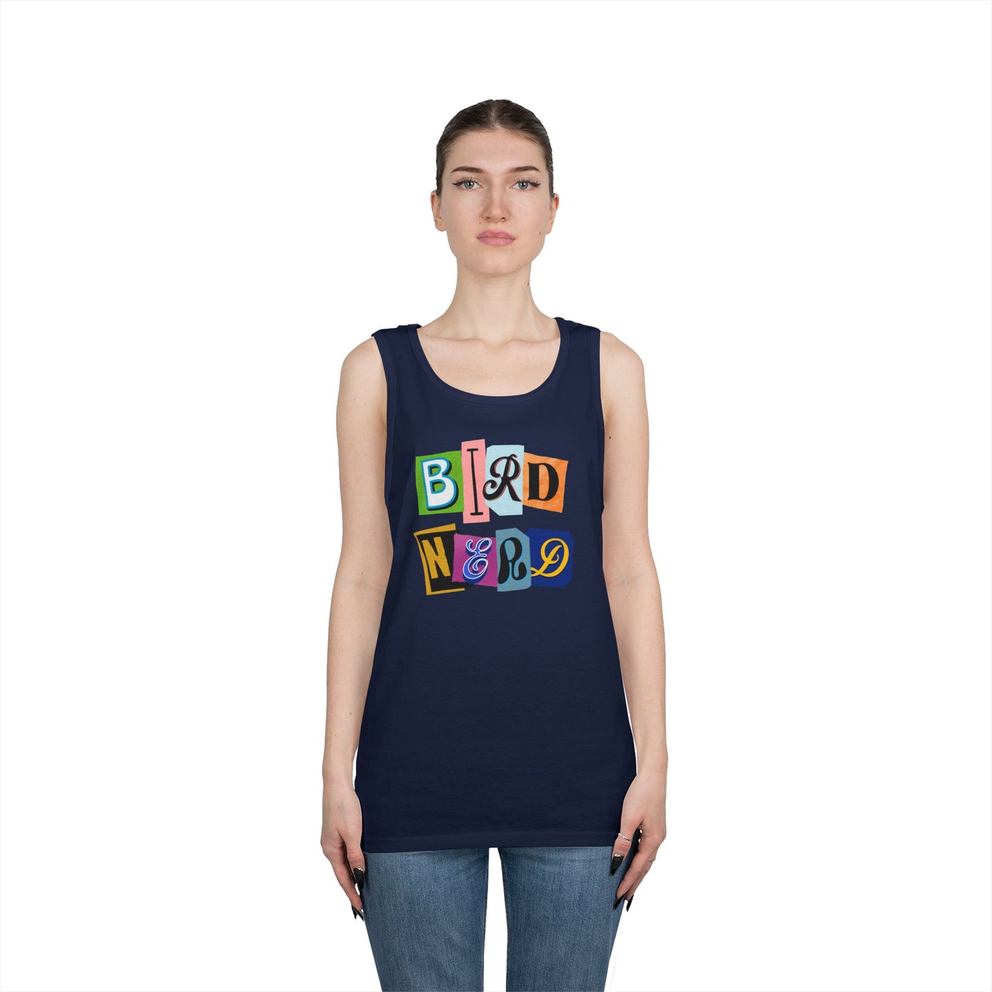 The Nerdy Birder Bird Nerd Tank Top, Gift for Bird Lovers, Unisex Summer Wear, Nature Lover's Apparel, Fun Casual Tank