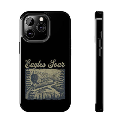The Nerdy Birder - Eagles Soar Tough Phone Case, Nature Lover Gift, Hiking Accessory, Wildlife Enthusiast, Adventure Protection Case