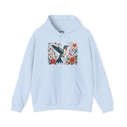 Hummingbird In Bloom Hoodie - Cozy Sweatshirt for Nature Lovers