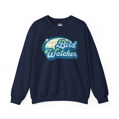 Bird Watcher Teal Graphic Unisex Crewneck Sweatshirt
