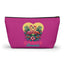 Romantic Summer Flamingo Accessory Pouch | Vibrant Floral Makeup Bag