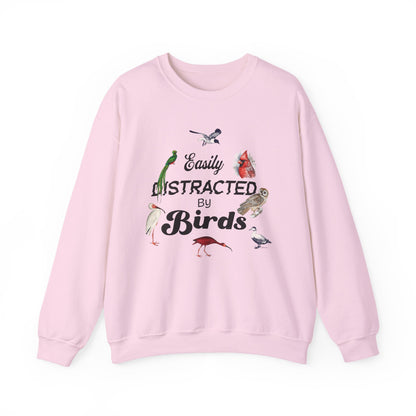 Easily Distracted by Birds Sweatshirt | Unisex Heavy Blend Crewneck