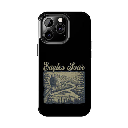 The Nerdy Birder - Eagles Soar Tough Phone Case, Nature Lover Gift, Hiking Accessory, Wildlife Enthusiast, Adventure Protection Case