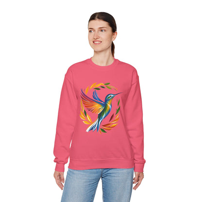 Hummingbird Rainbow Graphic Unisex Crewneck Sweatshirt