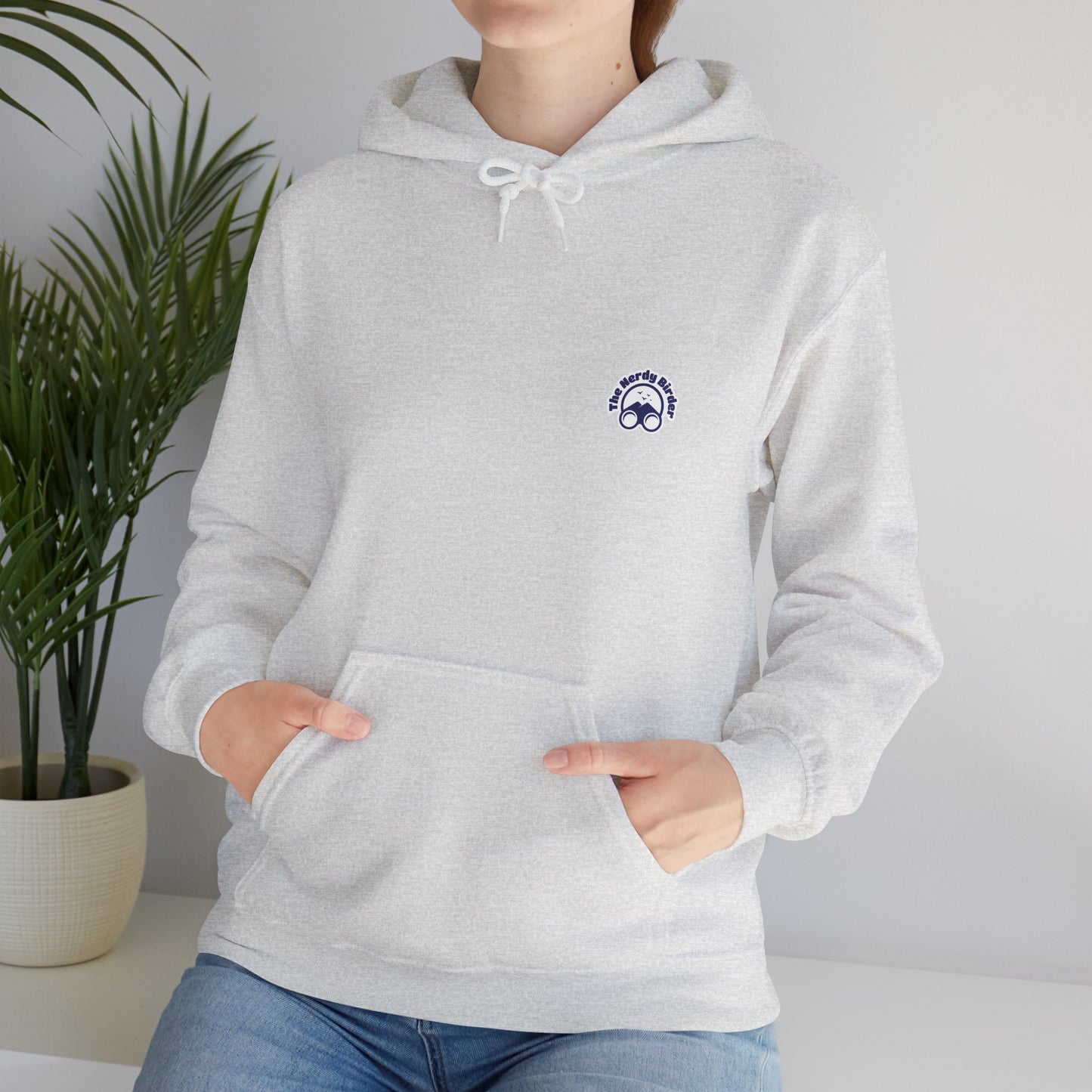 Hummingbird In Bloom Hoodie Back Design - Cozy Sweatshirt for Nature Lovers