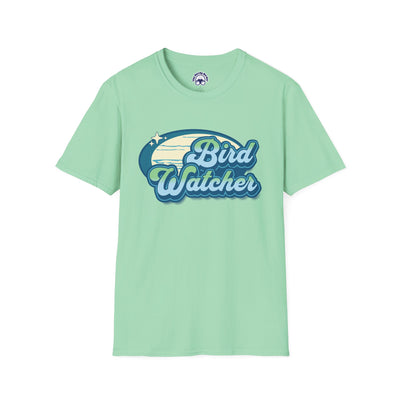 Bird Watcher Teal Unisex Softstyle T-Shirt - Retro Vibe Tee for Casual Wear