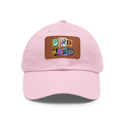 The Nerdy Birder - Bird Nerd Dad Hat with Leather Patch, Casual Cap for Bird Lovers, Unique Gift for Birdwatching, Outdoor Adventure Hat, Unisex