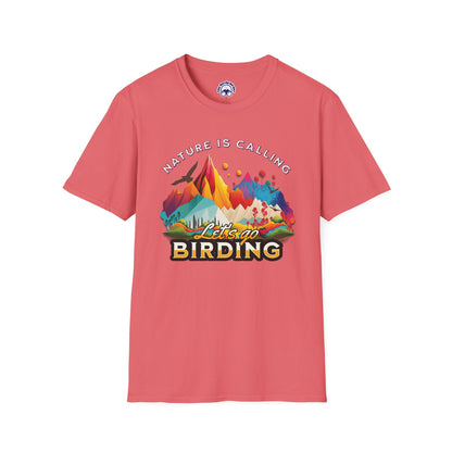 Nature Is Calling Birding Unisex Softstyle T-Shirt