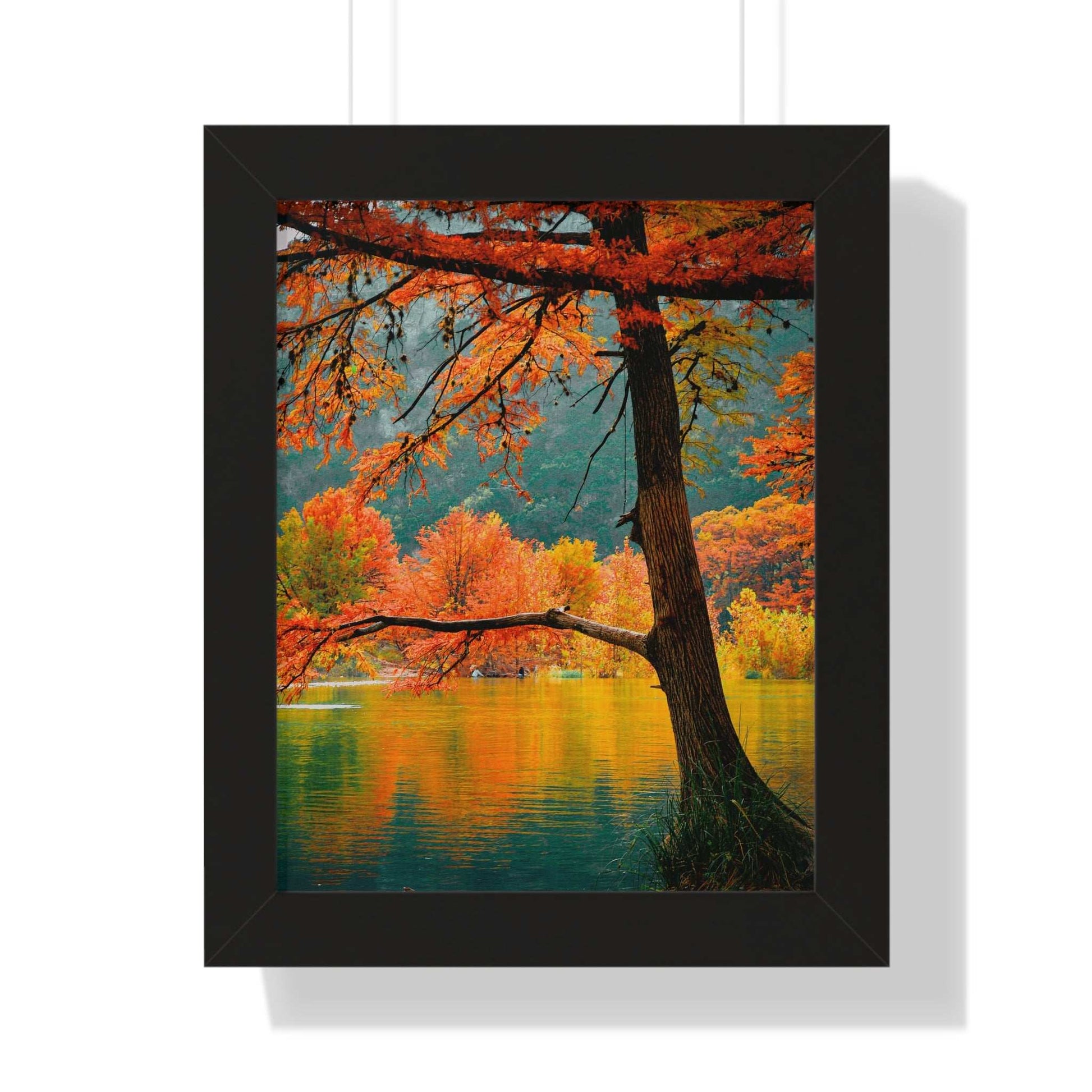 Autumn Serenity Framed Vertical Poster - Nature Wall Art for Home Decor