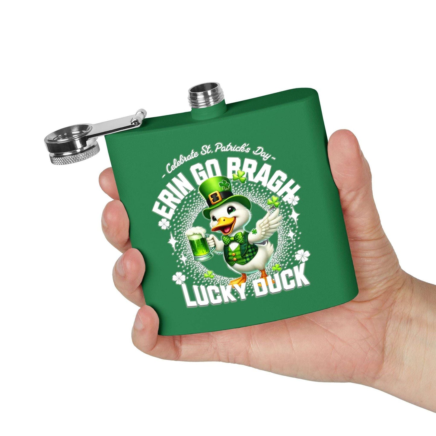 Erin Go Bragh Stainless Steel Flask - 6oz