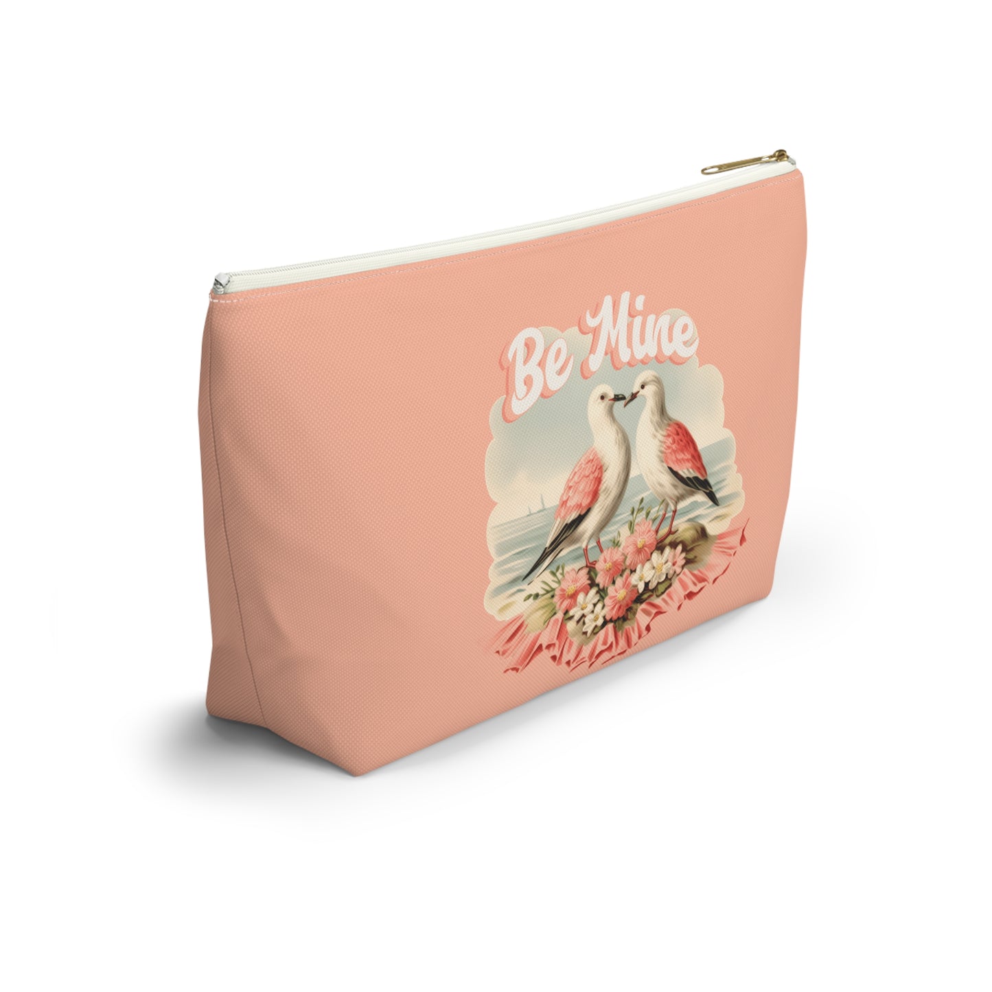 Vintage Inspired - Be Mine - Accessory Pouch - Lovebirds Design