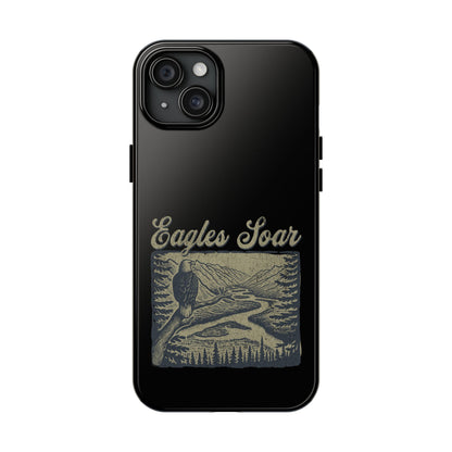 The Nerdy Birder - Eagles Soar Tough Phone Case, Nature Lover Gift, Hiking Accessory, Wildlife Enthusiast, Adventure Protection Case