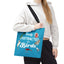 Easily Distracted by Birds Tote Bag in Teal - Fun and Quirky Bird Design for Bird Lovers