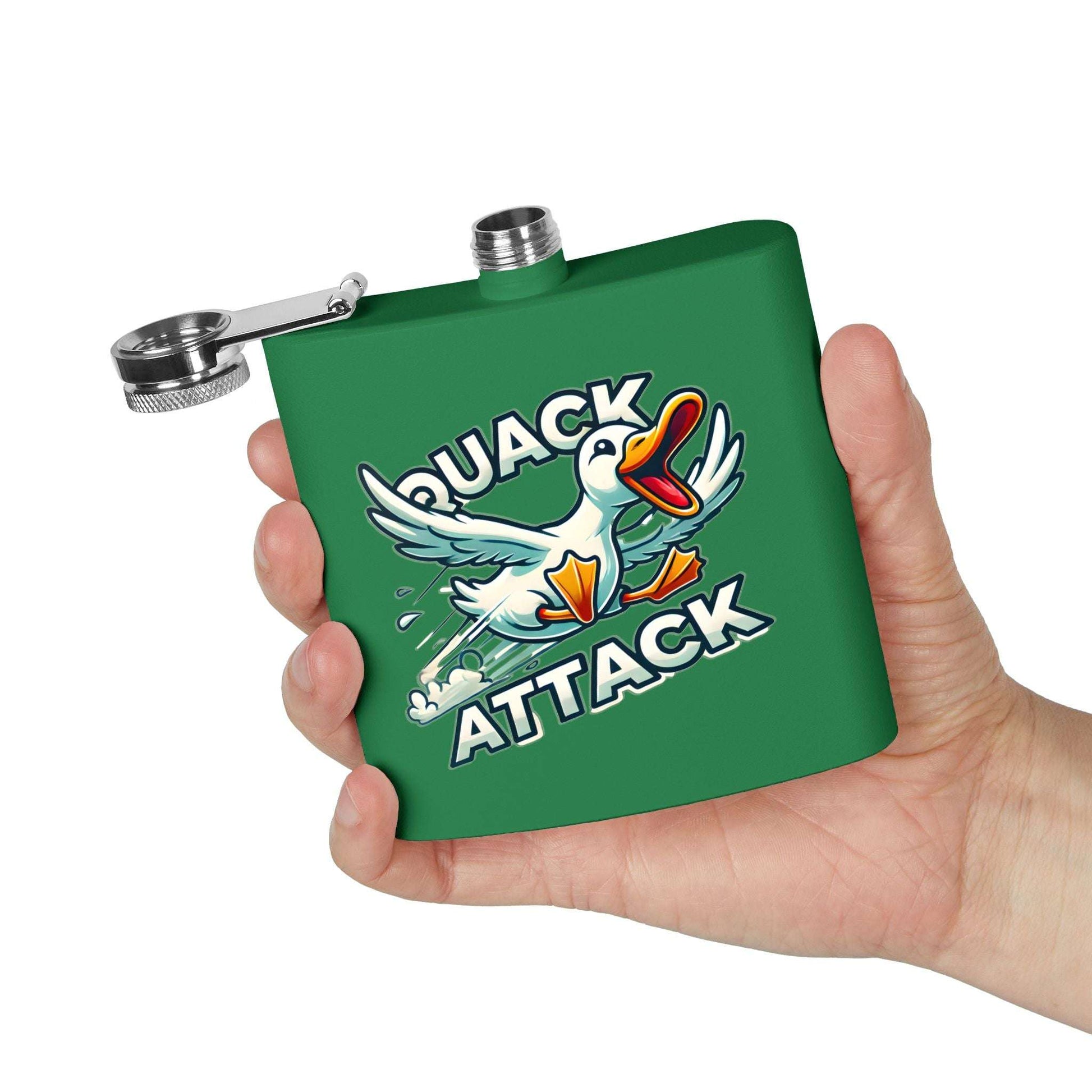 Quack Attack Stainless Steel Flask - 6oz