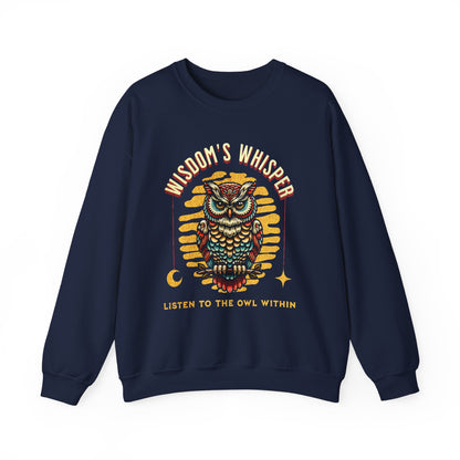 Wisdom's Whisper Owl Sweatshirt - Unisex Heavy Blend Crewneck