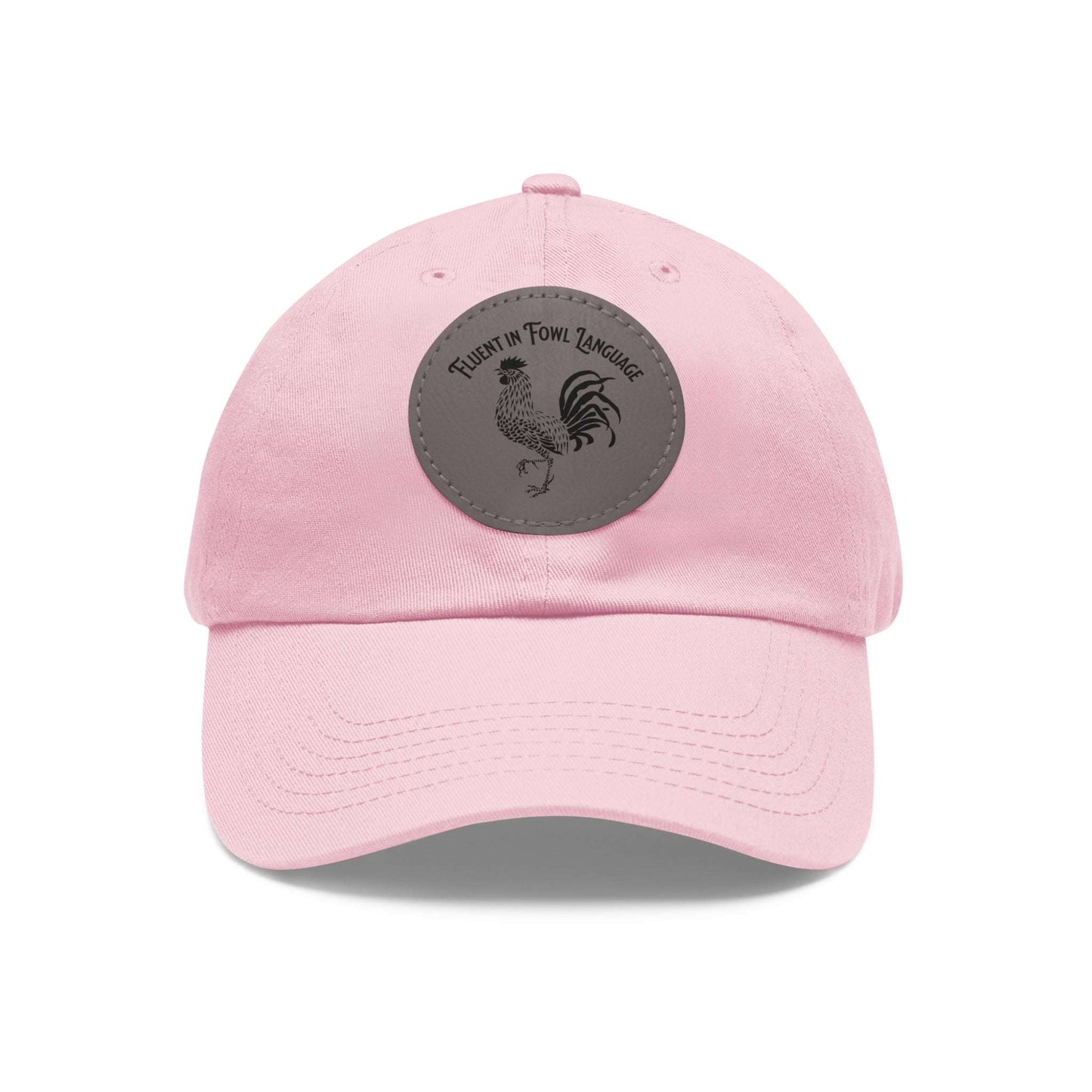 The Nerdy Birder - "Fluent in Fowl Language"  Dad Hat, Leather Patch Cap, Perfect Gift for Dads, Nature Lovers, Casual Style Cap, Summer Accessories