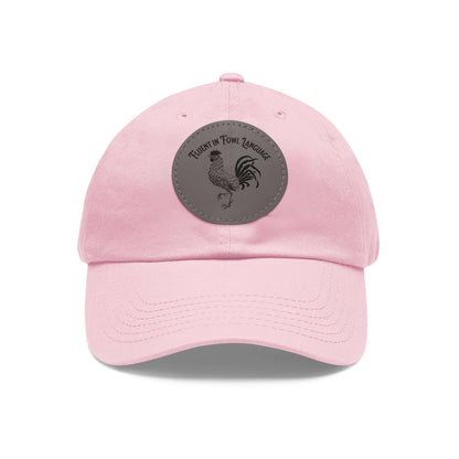 The Nerdy Birder - "Fluent in Fowl Language"  Dad Hat, Leather Patch Cap, Perfect Gift for Dads, Nature Lovers, Casual Style Cap, Summer Accessories