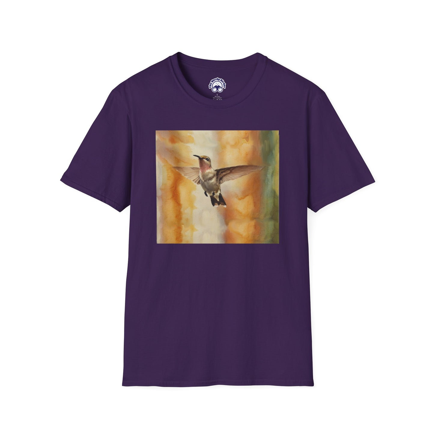 Hummingbird Watercolor T-Shirt, Nature Lover Gift, Birdwatching Shirt
