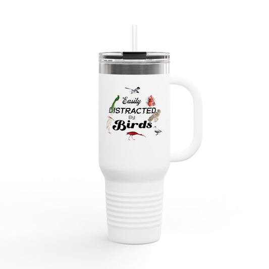 Easily Distracted by Birds Insulated Travel Mug - 40oz Adventure Companion