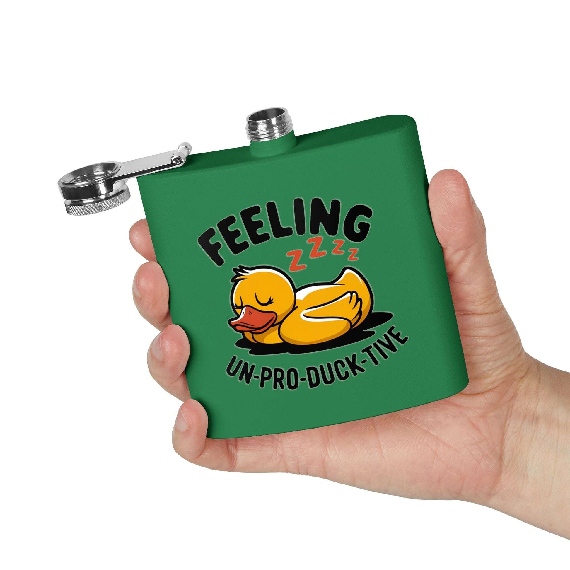 Feeling Un-pro-duck-tive Rising Stainless Steel Flask - 6oz