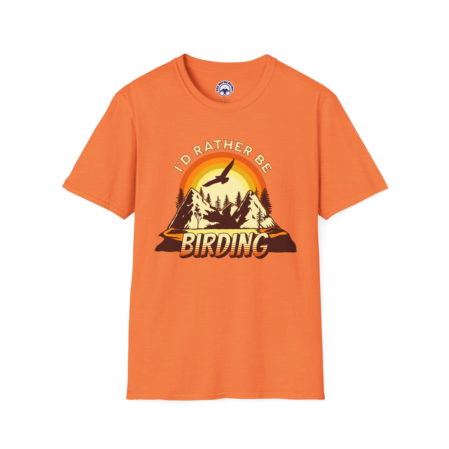 I'd Rather Be Birding Unisex Softstyle T-Shirt - Perfect for Birdwatchers