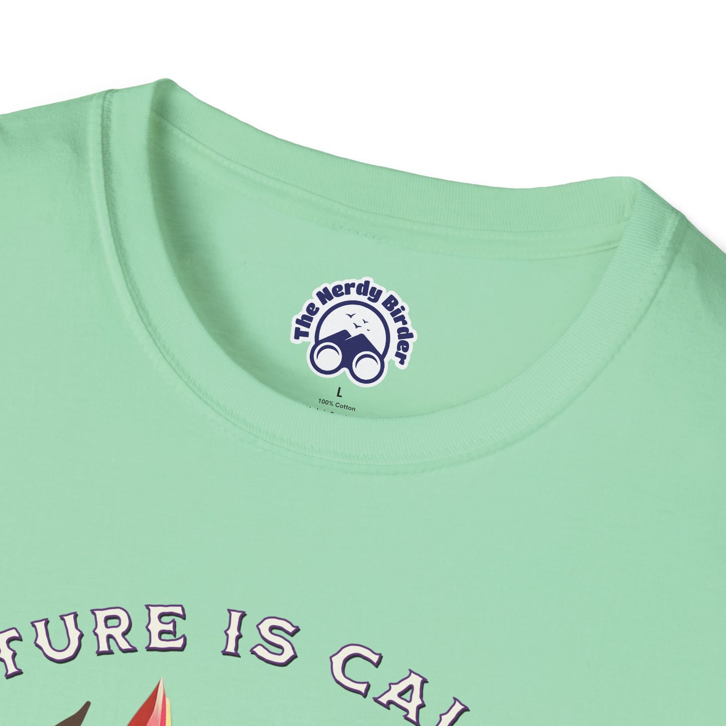 Nature Is Calling Birding Unisex Softstyle T-Shirt