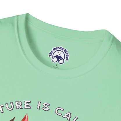 Nature Is Calling Birding Unisex Softstyle T-Shirt