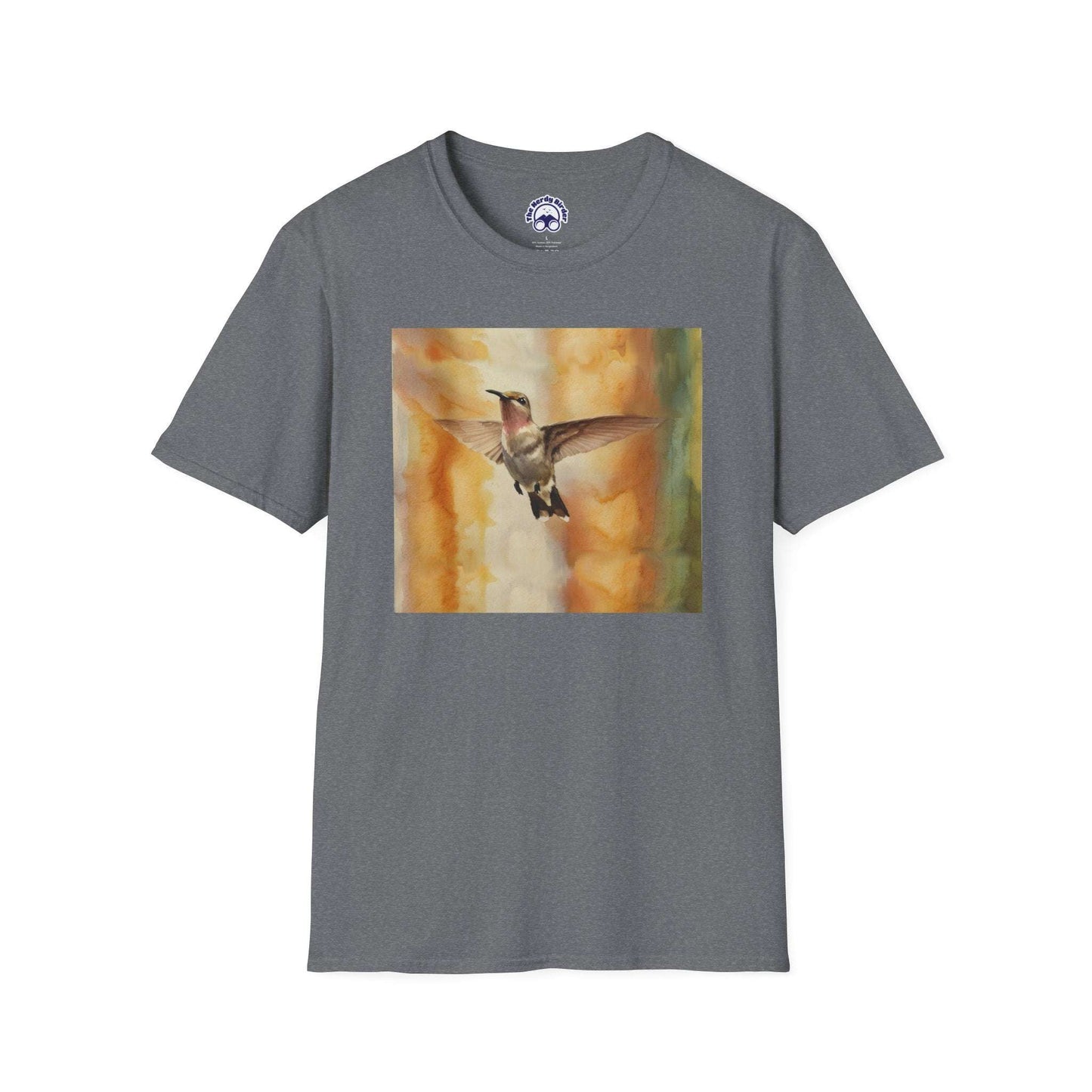 Hummingbird Watercolor T-Shirt, Nature Lover Gift, Birdwatching Shirt