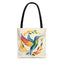 Hummingbird Rainbow Tote Bag - Natural color