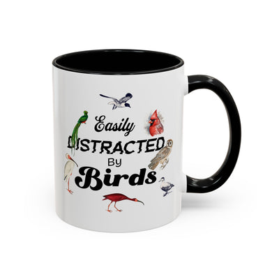 Easily Distracted by Birds Coffee Mug - Fun Accent Mug for Bird Lovers