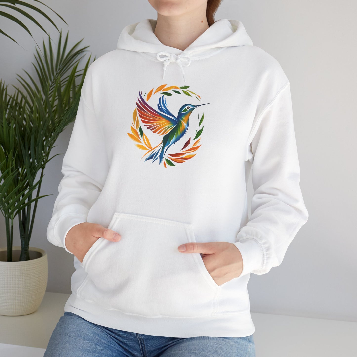 Hummingbird Rainbow Hoodie - Cozy Sweatshirt for Nature Lovers