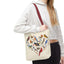 Heart of Birds Tote Bag - Natural color - Heart Design for Nature Enthusiasts