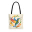 Hummingbird Rainbow Tote Bag - Natural color