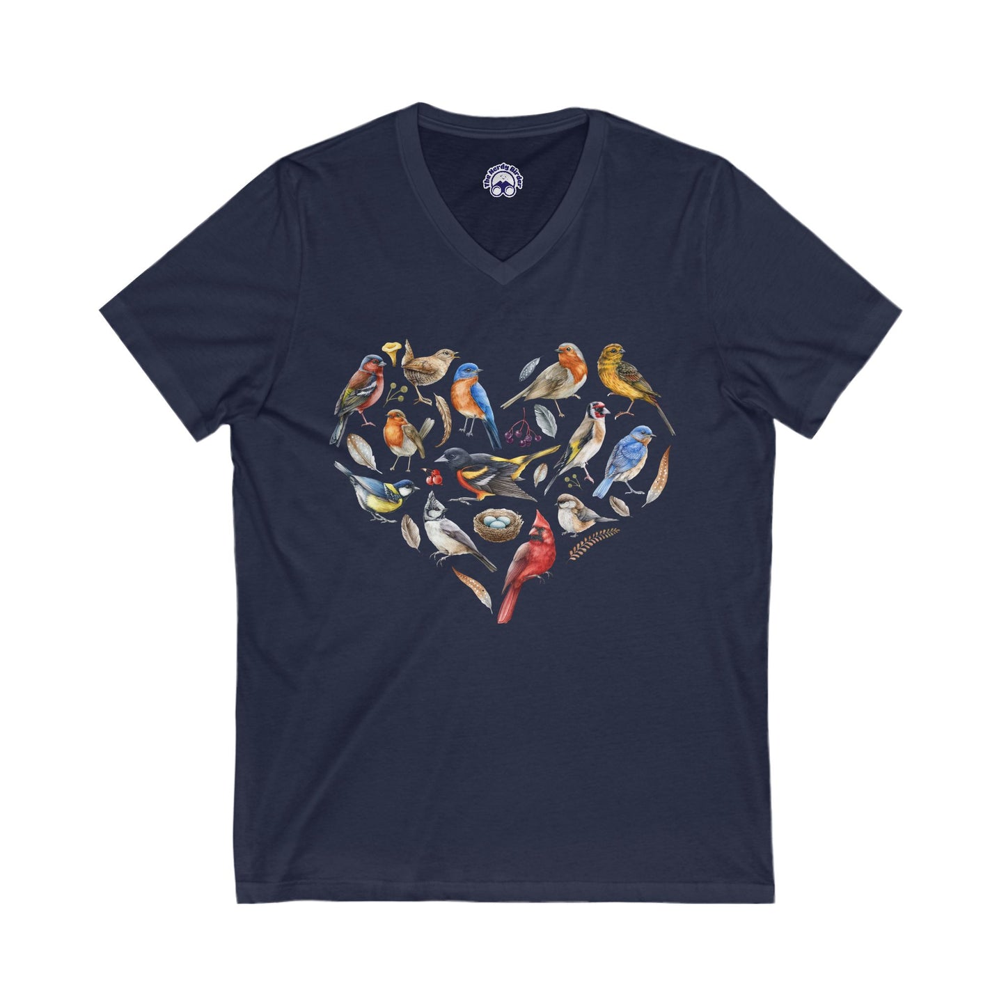 Bird Heart V-Neck Tee