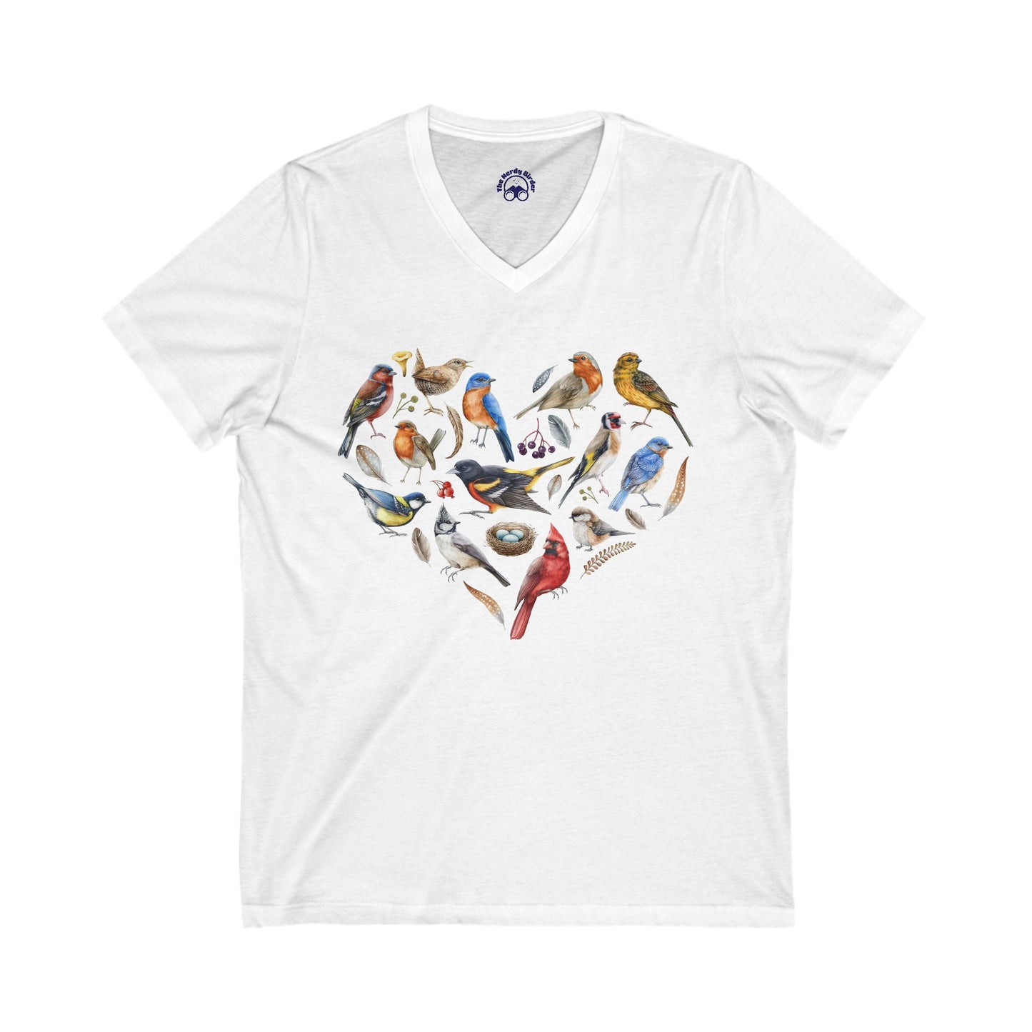 Bird Heart V-Neck Tee