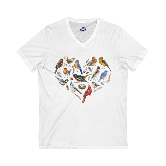Bird Heart V-Neck Tee