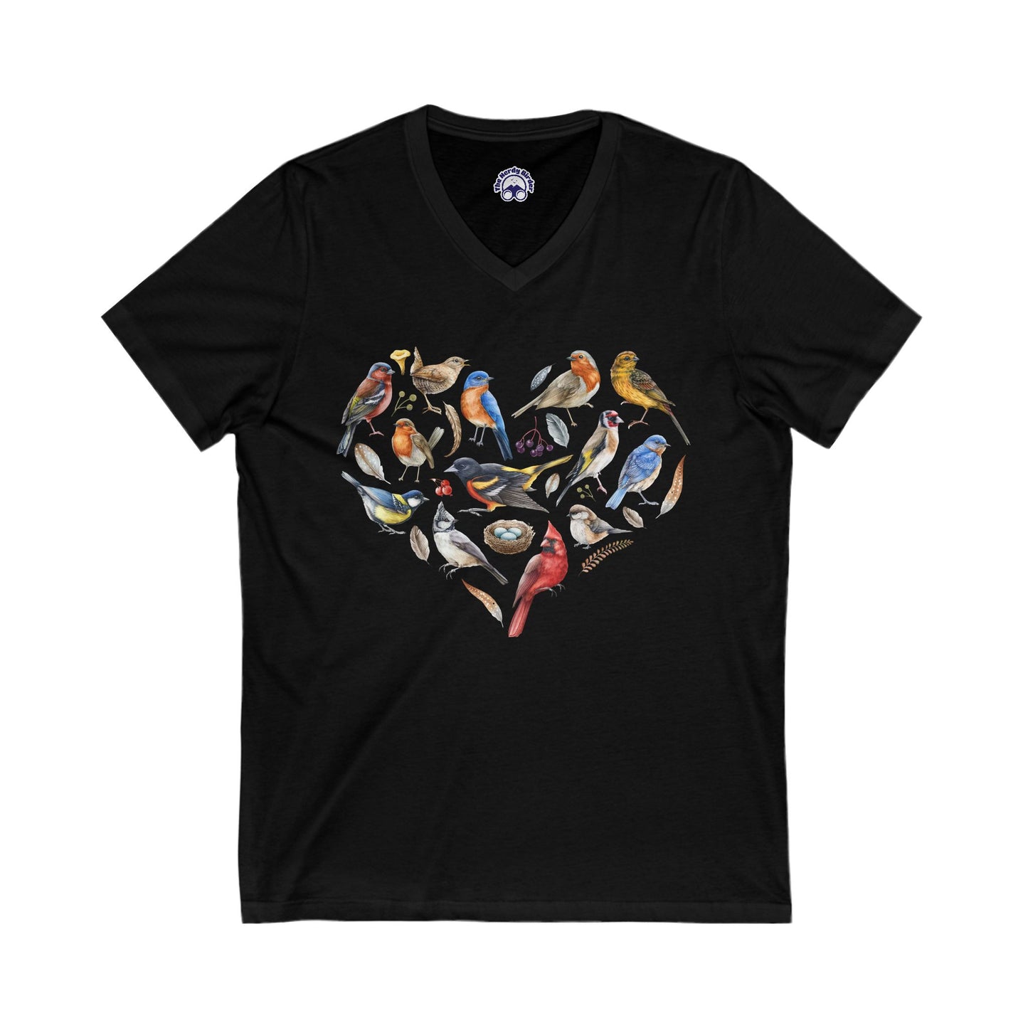 Bird Heart V-Neck Tee