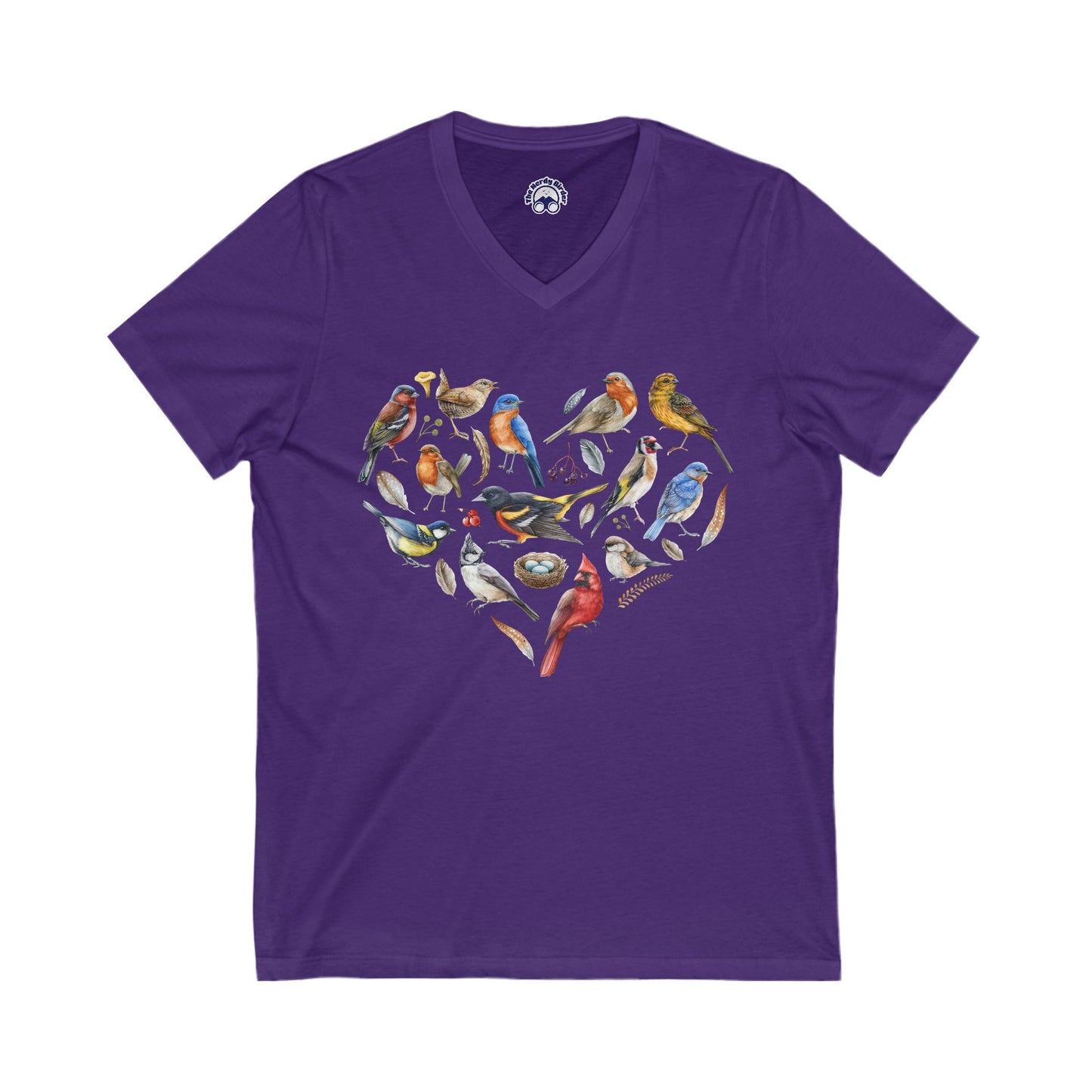 Bird Heart V-Neck Tee