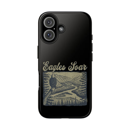 The Nerdy Birder - Eagles Soar Tough Phone Case, Nature Lover Gift, Hiking Accessory, Wildlife Enthusiast, Adventure Protection Case