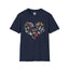 Bird Heart Unisex Softstyle T-Shirt - Heart Design
