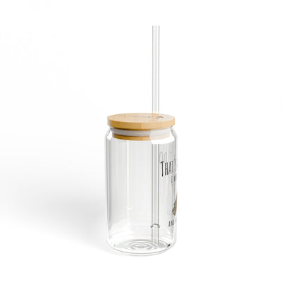 The Nerdy Birder Owl Watchers 16oz Sipper Glass With Bamboo Lid