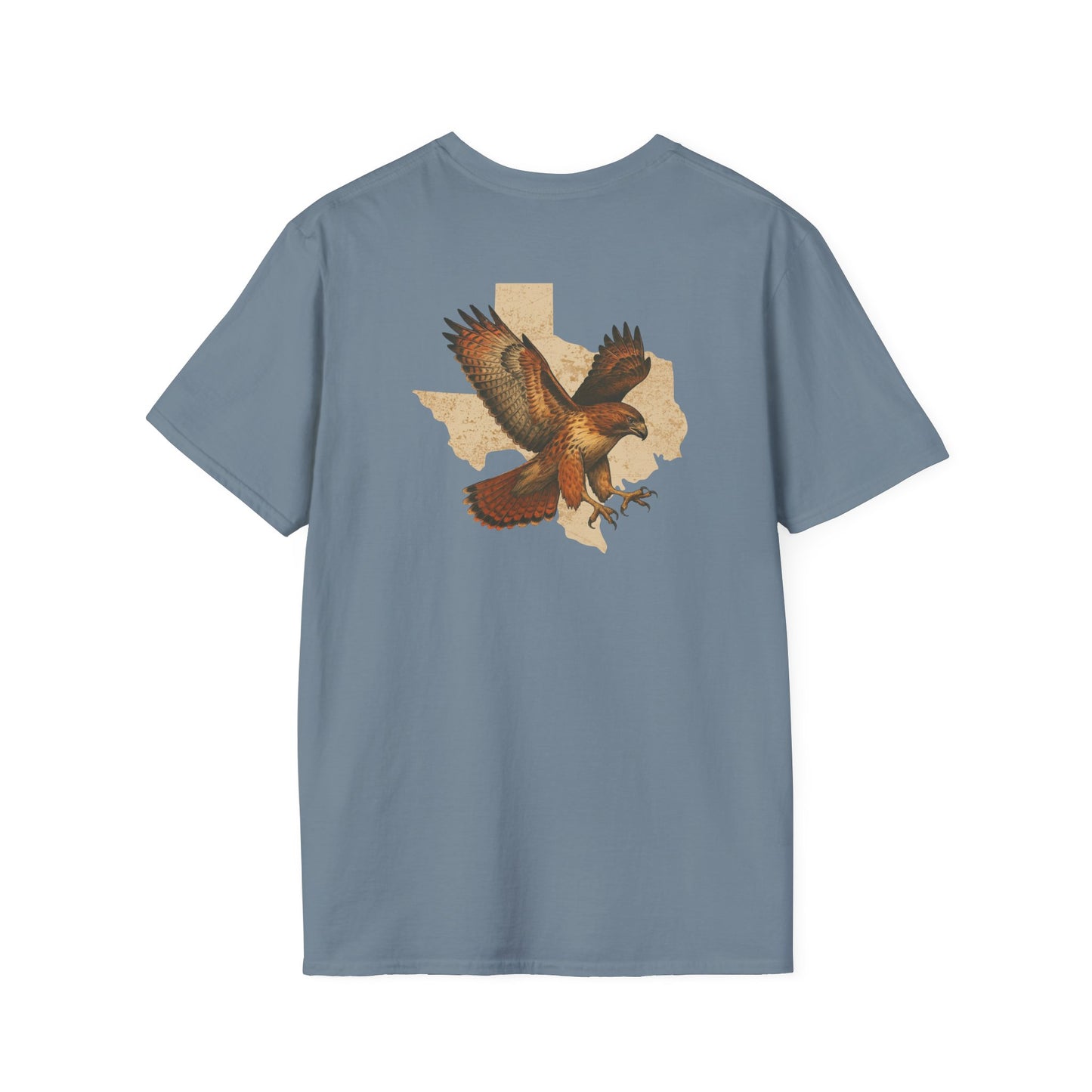 Texas Red-Tailed Hawk on the back of the T-Shirt