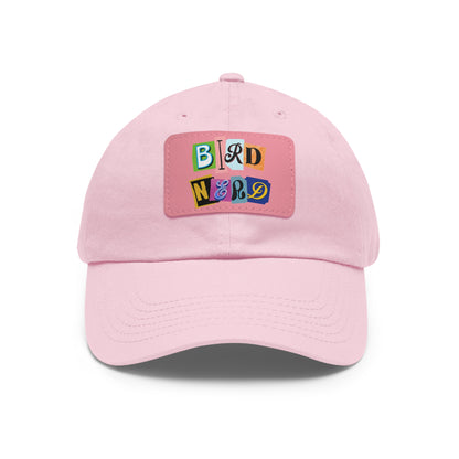 The Nerdy Birder - Bird Nerd Dad Hat with Leather Patch, Casual Cap for Bird Lovers, Unique Gift for Birdwatching, Outdoor Adventure Hat, Unisex