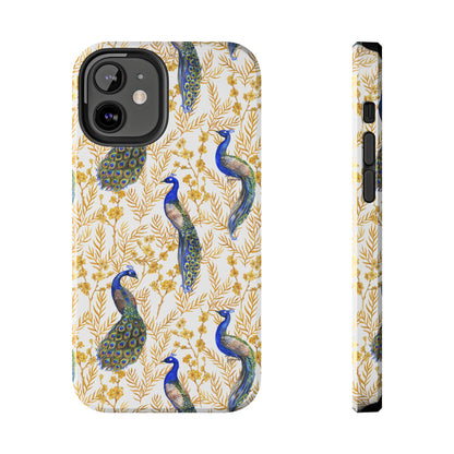 Elegant Peacock Tough Phone Case - Stylish Protection for Nature Lovers