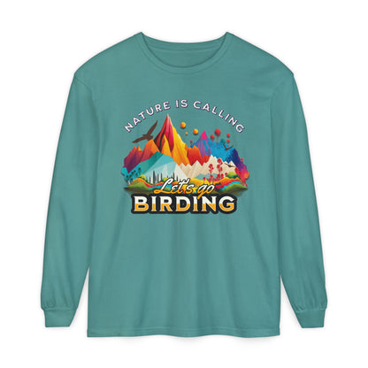 Nature Calling Birding T-Shirt - Unisex Long Sleeve