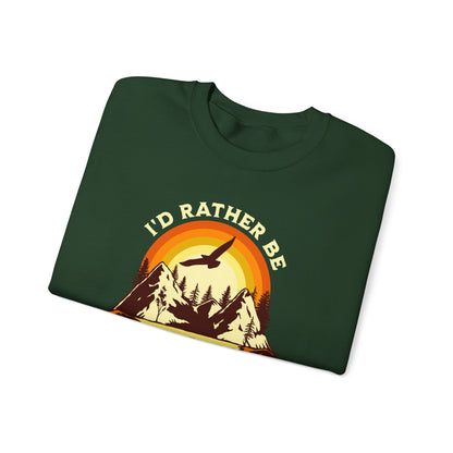 I'd Rather Be Birding Unisex Heavy Blend Crewneck Sweatshirt