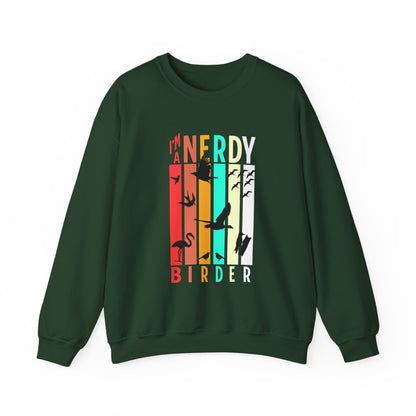 I'm A Nerdy Birder Unisex Heavy Blend Crewneck