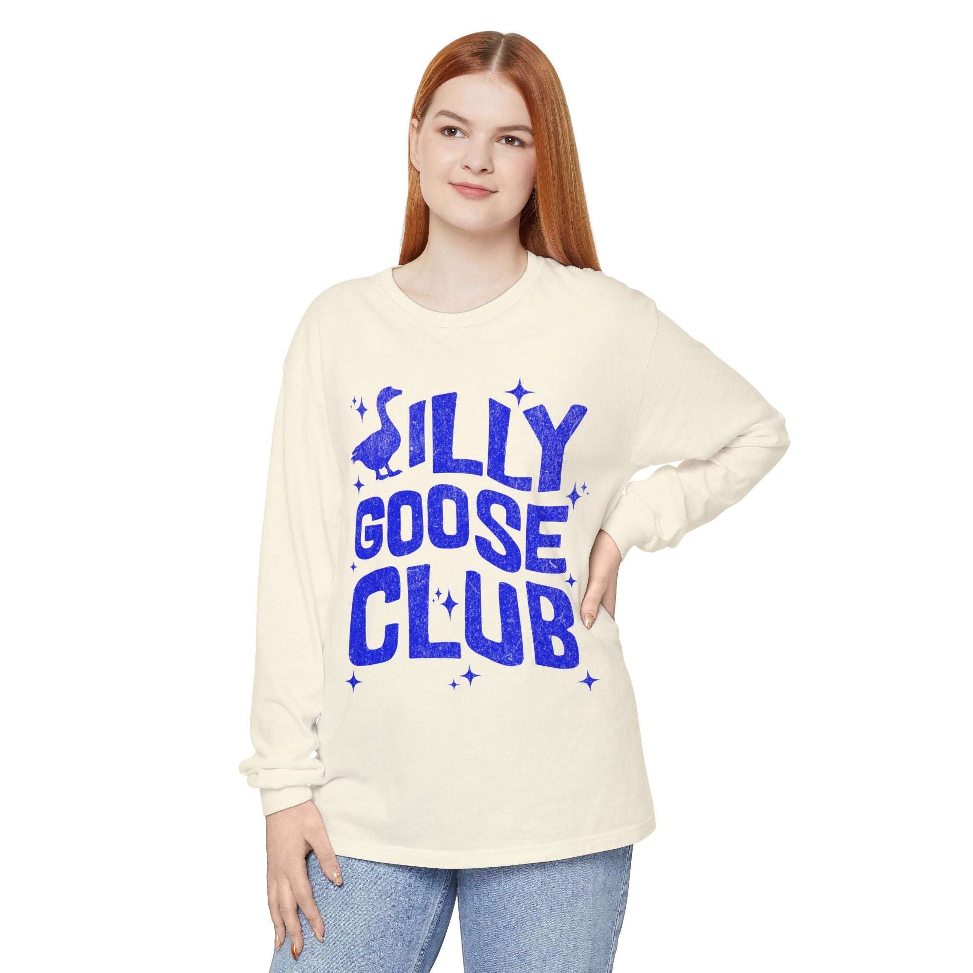 Silly Goose Club Unisex Garment-dyed Long Sleeve T-Shirt