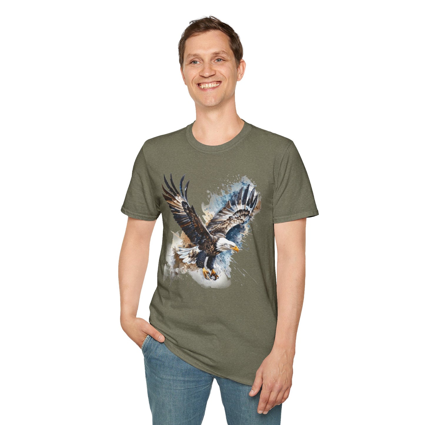 Majestic Eagle Birdwatching Enthusiast Unisex Softstyle T-Shirt