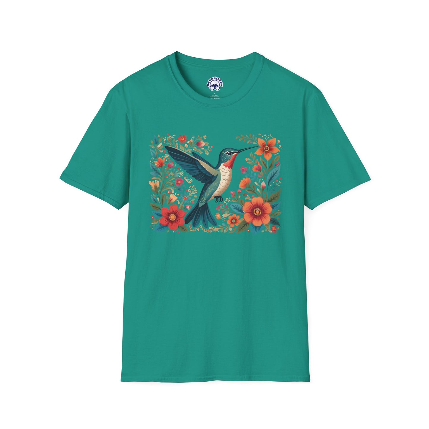 Hummingbird in Bloom Unisex Softstyle T-Shirt